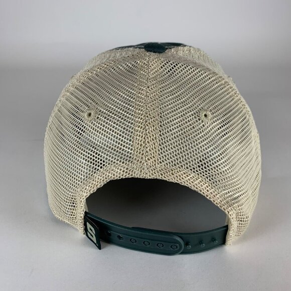 Michigan State Spartans NCAA Green Gray Top of the World Relaxed Fit Trucker Hat - Picture 3 of 5